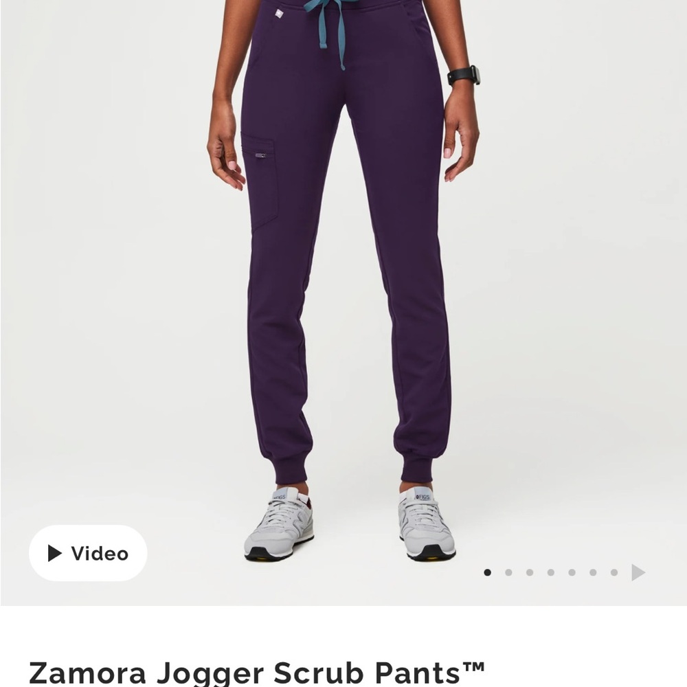 Figs Zamora Jogger Scrub Pants- Purple Jam XS